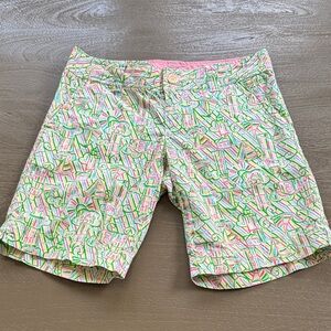 Lilly Pulitzer Lighthouse Print Bermuda Shorts, size 4,  9” inseam